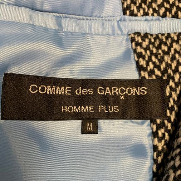 COMME des GARCONS HOMME PLUS Size M Black White Tweed Jacket - Picture 5 of 7
